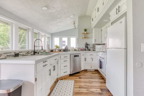 The kitchen is stocked with everything you might need