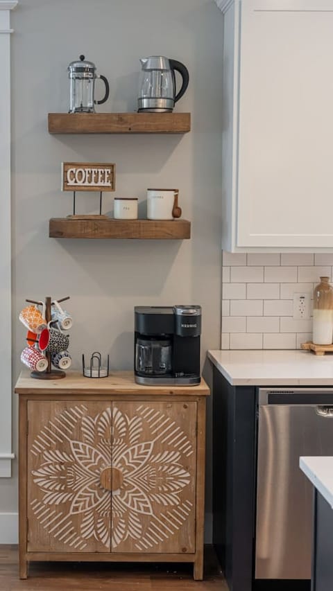 Coffee Bar Anyone? Drip Coffee, K-Cups, Assorted Tea, Hot Chocolate, Sweeteners, & Cream available for each reservation!