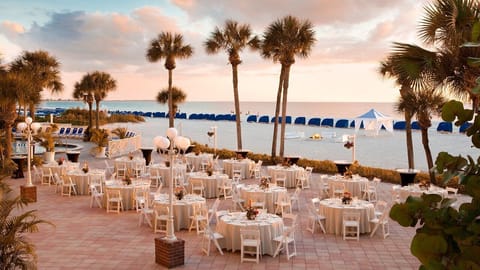 Outdoor banquet area