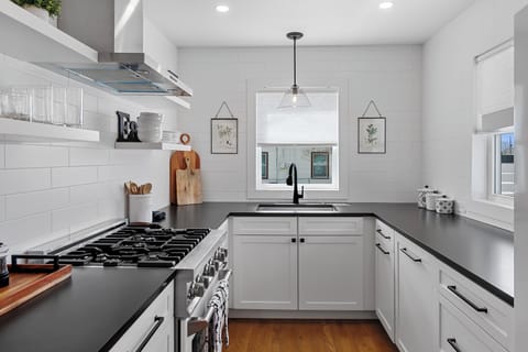 Our kitchen has plenty of counter space for cooking and baking.
