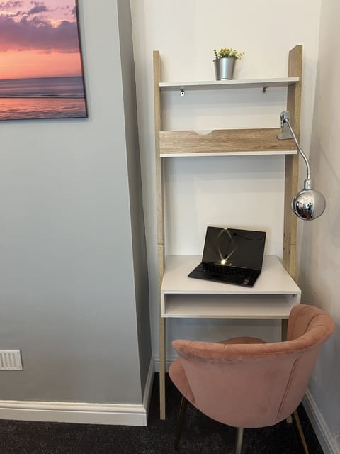 Desk area available in the dining area