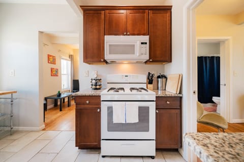 Whether you're brewing coffee or preparing dinner, this kitchen has everything you need.