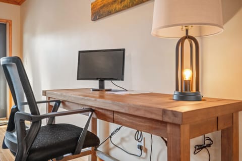 Need to work? We’ve got a dedicated space with a scenic mural to keep you inspired.