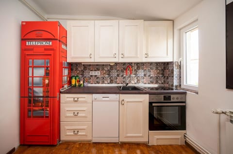 Fridge, oven, stovetop, dishwasher