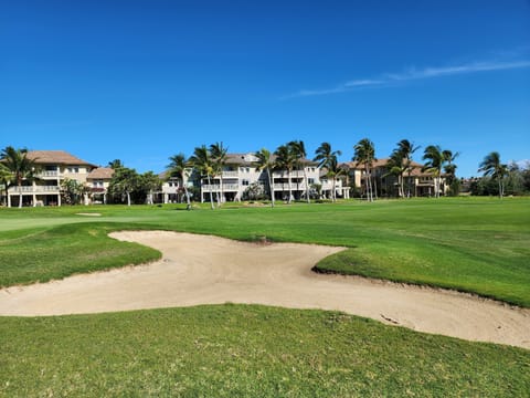 Golf course behind condo