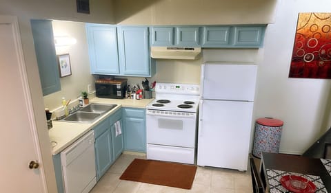 Microwave, oven, stovetop, dishwasher