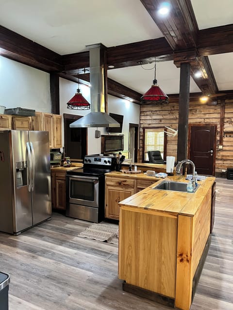 Open concept kitchen with all the essentials.