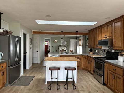 Our spacious dining / kitchen / nook area.