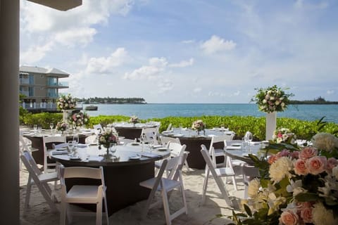 Outdoor banquet area