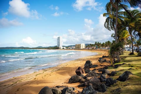 Beach nearby, sun loungers, beach towels