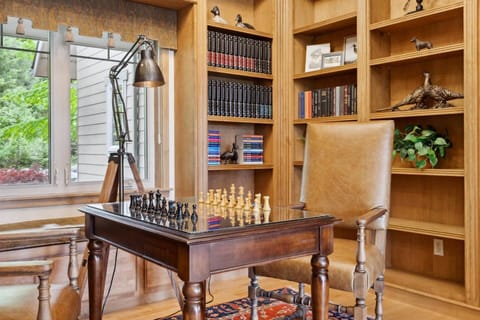 Enjoy a game of chess in the library!