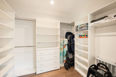 Enjoy ample storage space in the walk-in closet, along with a wide variety of specific amenities tailored to fit the needs of your stay.