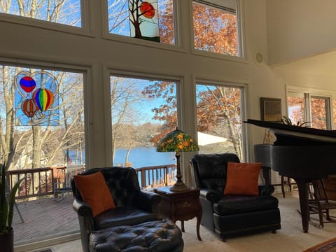 What a fabulous view from the open floor plan living room.