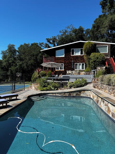 Pool, sport court and deck