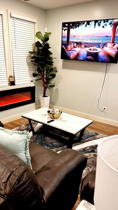 Smart TV, fireplace