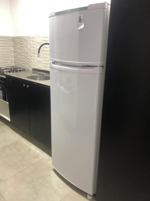 Fridge, oven, stovetop, coffee/tea maker