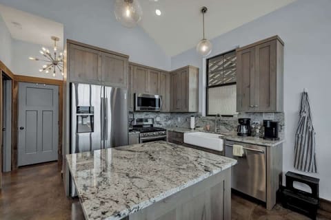 Stainless steel appliances.