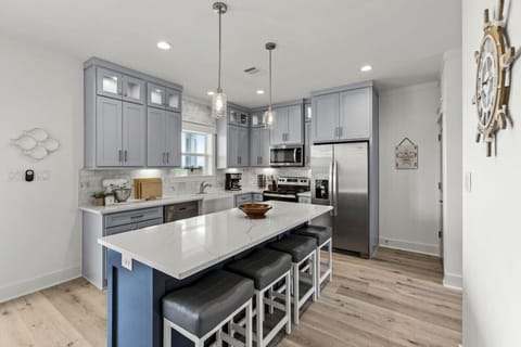 The kitchen is spacious with EVERYTHING you could imagine! There is plenty of seating for everyone in one room to enjoy your meals with family and friends!