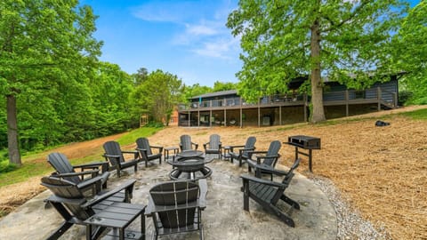 Roast marshmallows around the fire pit after a grill and chill night out in the sprawling, private backyard!