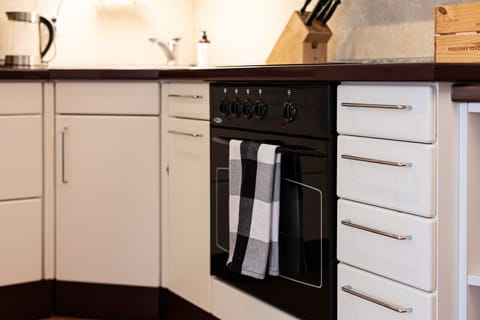 kitchen with oven on the lower floor