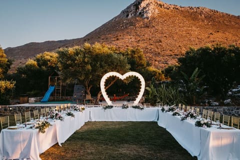 Outdoor banquet area