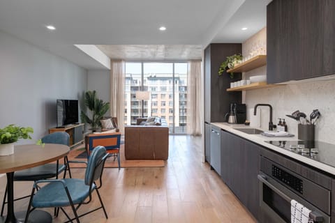 Condo 1 - Kitchen, Dining Area and Living Room