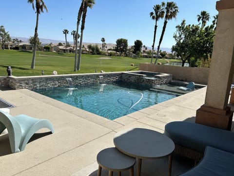 Beautiful view of the Pool Baja Deck and Spa and Cielo 2 hole at Desert Princess