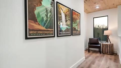 Discover stunning artwork and natural light in this inviting space!