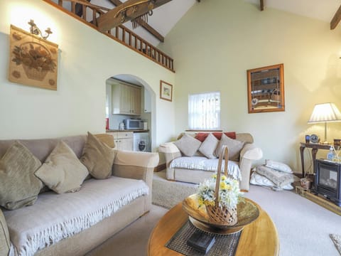 Nyth y Wennol sitting room with Gallery bedroom above