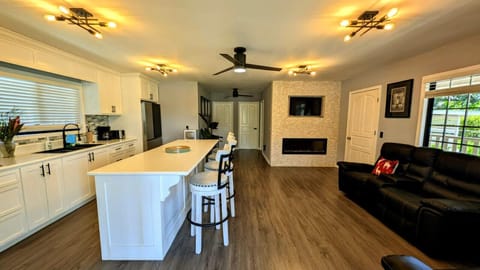 Living room and kitchen view