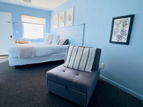 Convertible chair for extra sleeping. Linens provided