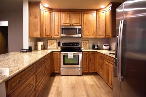 Make yourself at home in the fully stocked kitchen with all you need to cook up a storm.