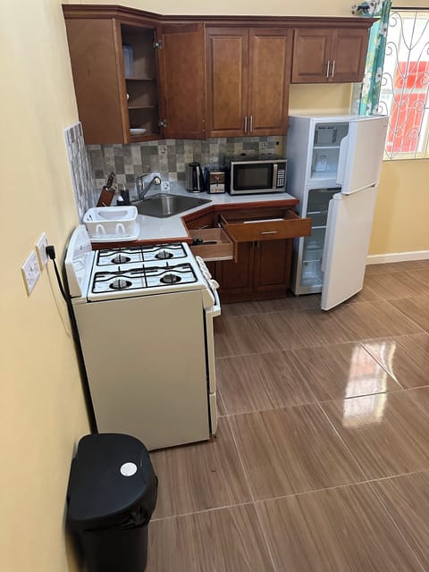 Microwave, oven, stovetop, coffee/tea maker