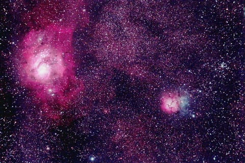 Our night sky by telescope and night camera.