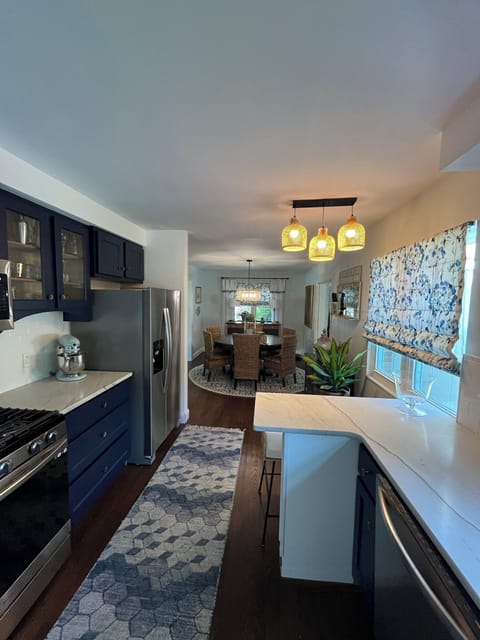 Kitchen offers all new appliances and is fully stocked.