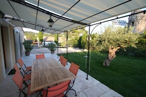 Outdoor terrace dining area