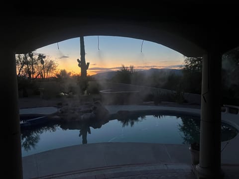 Outdoor pool, a heated pool