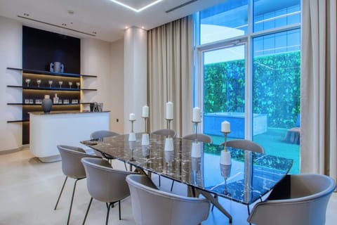 Dining and bar area leading to huge terrace