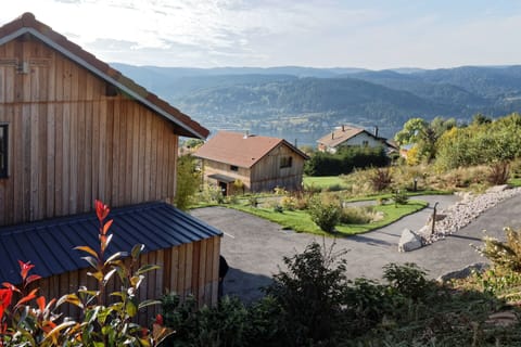 View of the parking lot on Le Renard chalet