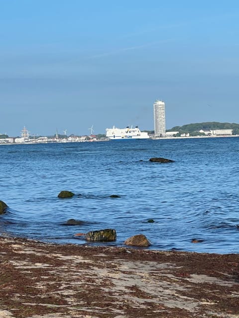 Beach nearby, sun loungers