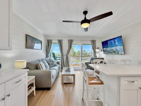 Living Room at Sea Cabin 214A, Isle of Palms, SC | IOP Escapes