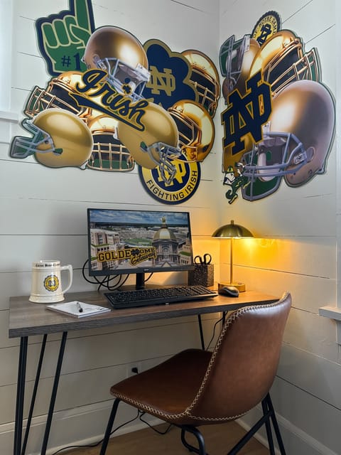 The office nook is perfect for anyone working remotely or for students who need to get some studying in. We have a monitor, keyboard and mouse with USB plug-ins for use during your stay.