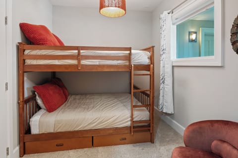 Third bedroom with twin bunks.