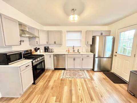 Large, open, fully-equipped chef's gourmet kitchen.