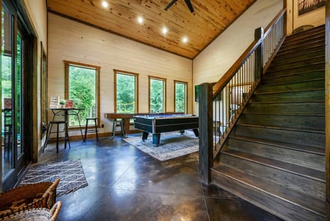 Across the dining area is the Game Room