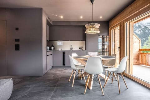 Dining area and kitchen