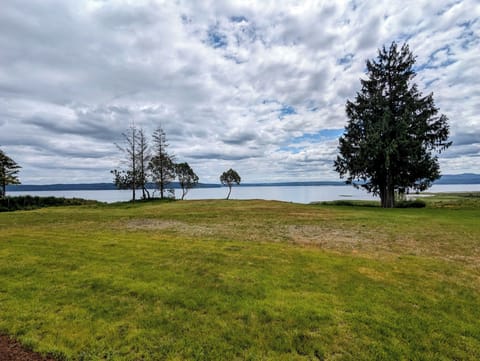 View from the deck, a great place to enjoy the yard games that are provided