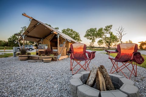 Cozy up by the firepit