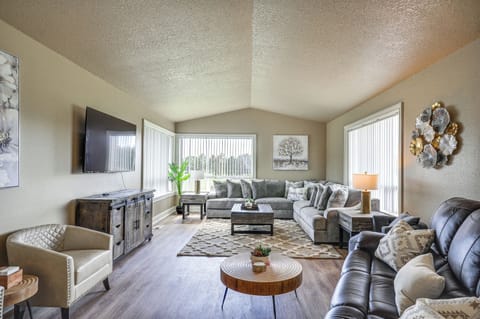 North Plains Vacation Rental | 7BR | 3.5BA | 6,228 Sq Ft | Stairs Required