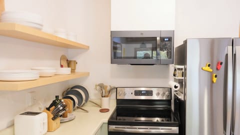 Microwave, oven, stovetop, dishwasher